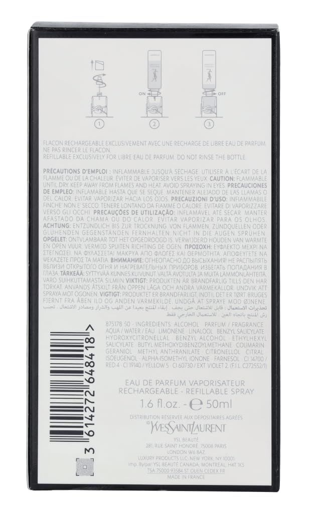Rückseite der Verpackung. Text und Illustrationen. Inhaltsstoffe, Warnhinweise, Herstellerinformationen.