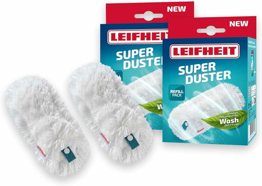 LEIFHEIT SUPERDUSTER Bezüge für Staubwedel Set 2 Stück