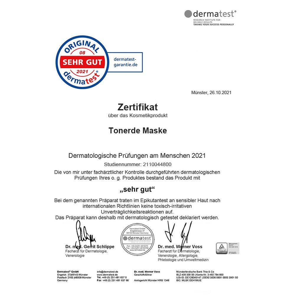 JUNGLÜCK Tonerde Maske - zur Reinigung und Pflege bei unreiner Haut, Vegan