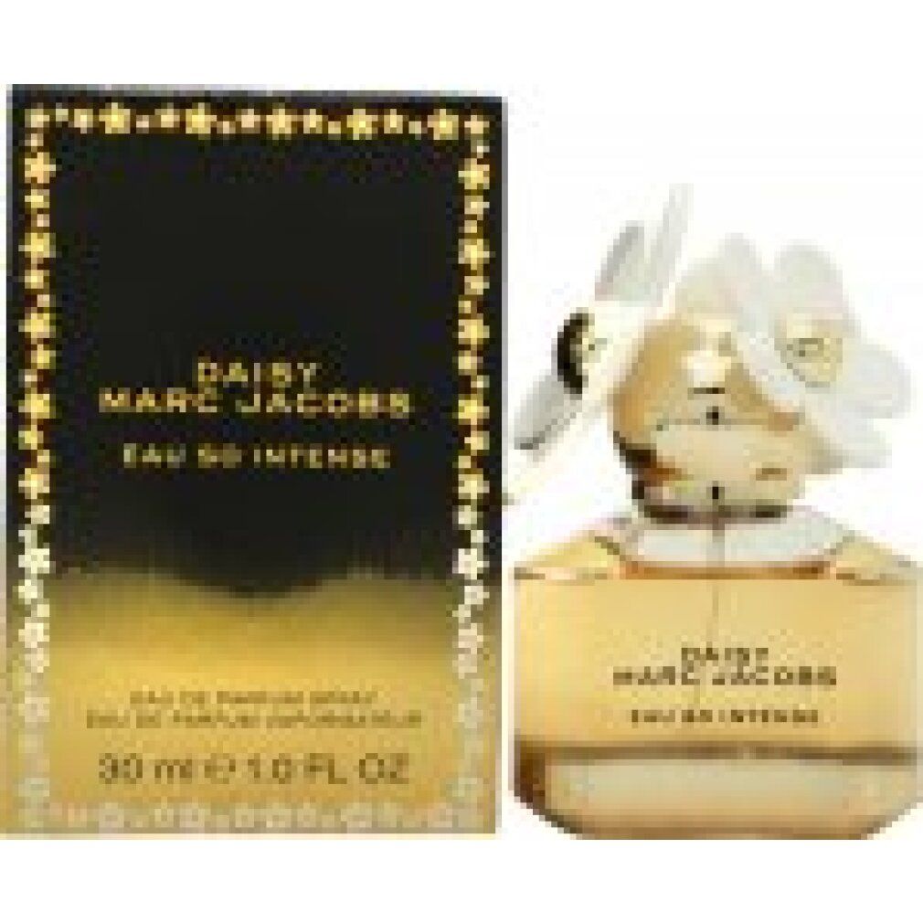 Flakon und Verpackung. Aufschrift: DAISY MARC JACOBS EAU SO INTENSE. Verpackung mit Blumenmuster.