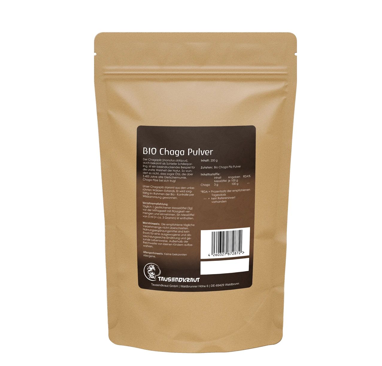 Tausendkraut Chaga Pulver BIO