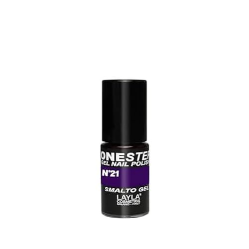 Layla Cosmetics One-Step-Gel-Lack Purple Rain 021, 5 ml Nagellack