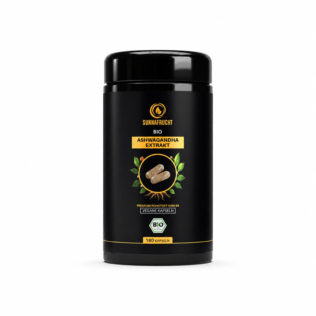 Sunnafrucht® Premium BIO Ashwagandha Kapseln Ksm-66® 180 St Weichkapseln