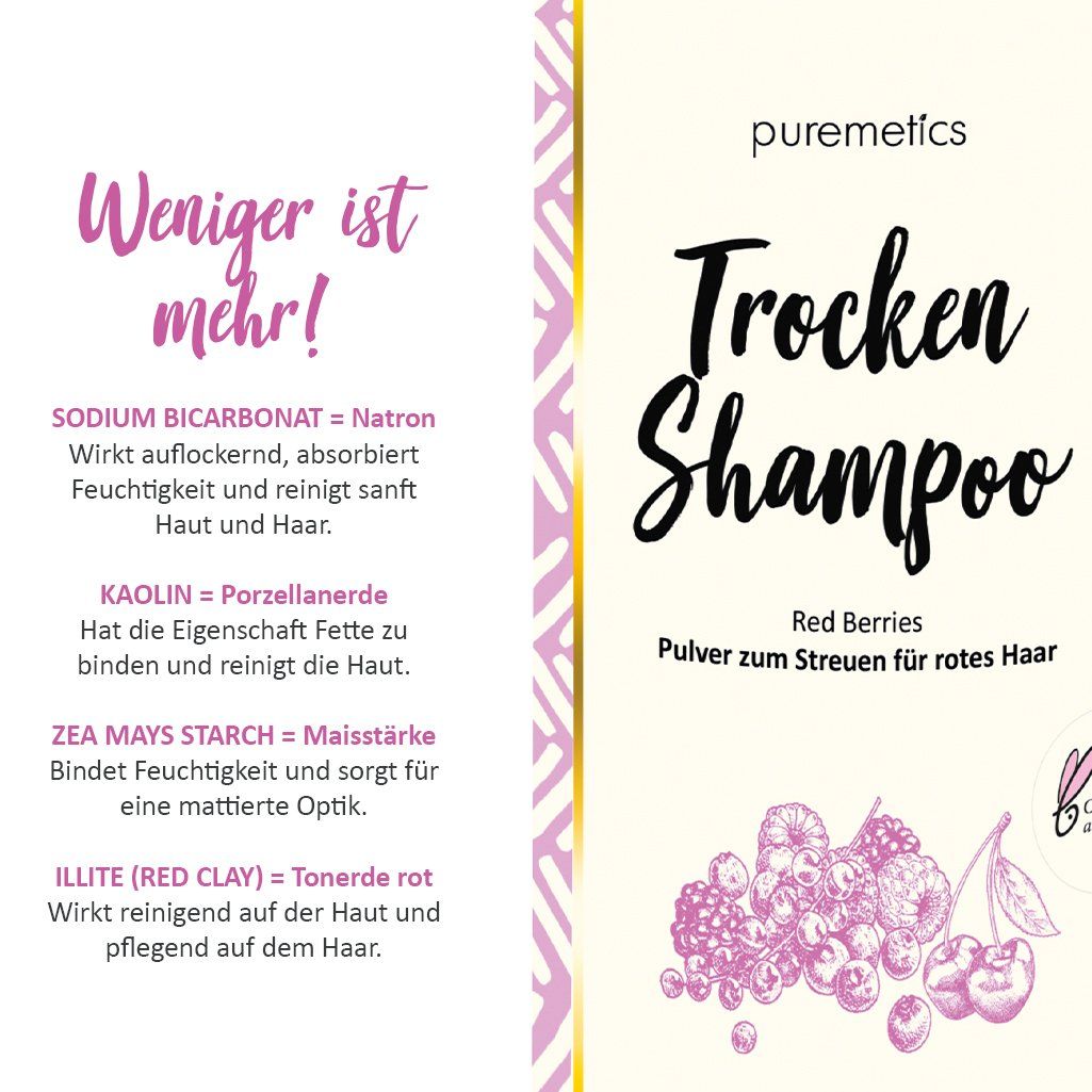 puremetics - Trocken-Shampoo "Red Berries" (für rotes Haar)