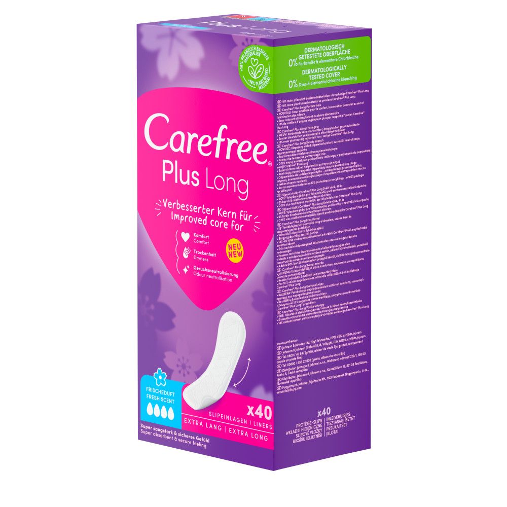 Carefree - Slipeinlagen "Plus Long" Frischeduft