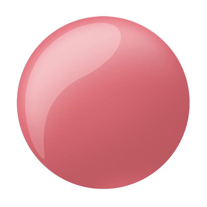 Runder, glänzender Nagellack-Farbton in Rosa.