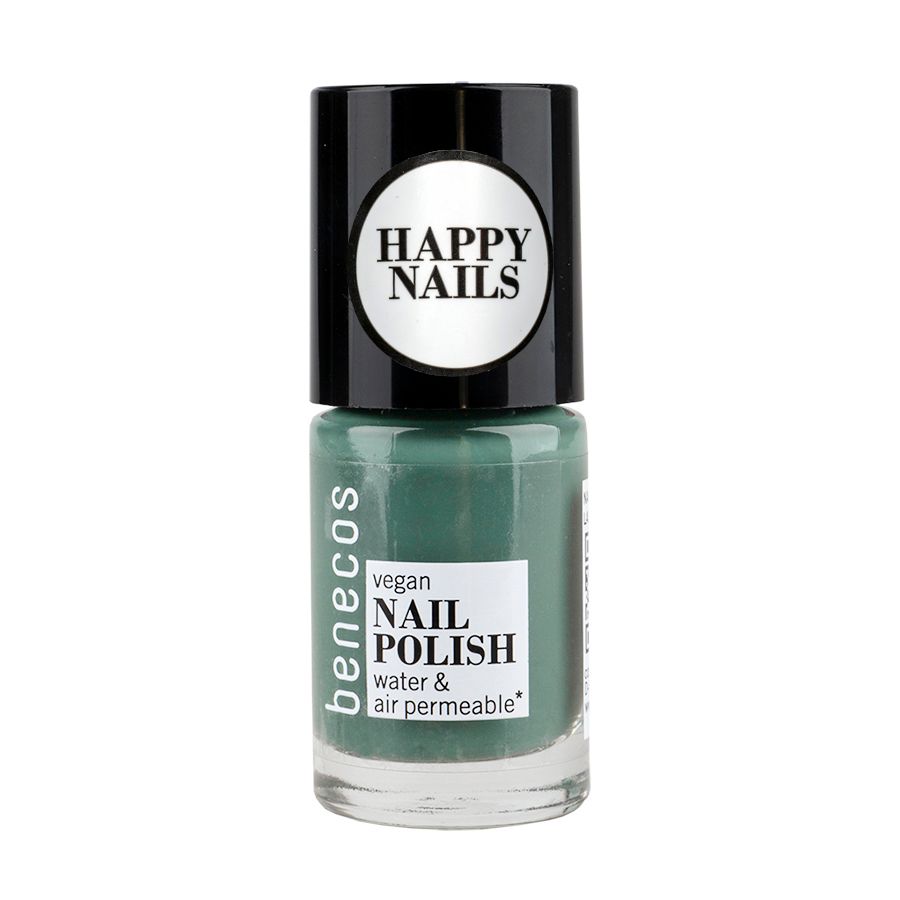 Benecos Nagellack in Salbeigrün, vegan, wasser- und luftdurchlässig.