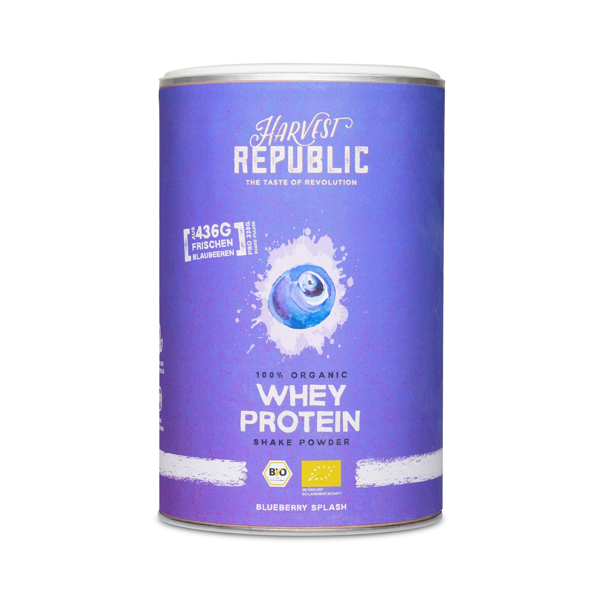 Harvest Republic Bio Whey Protein, Blaubeere