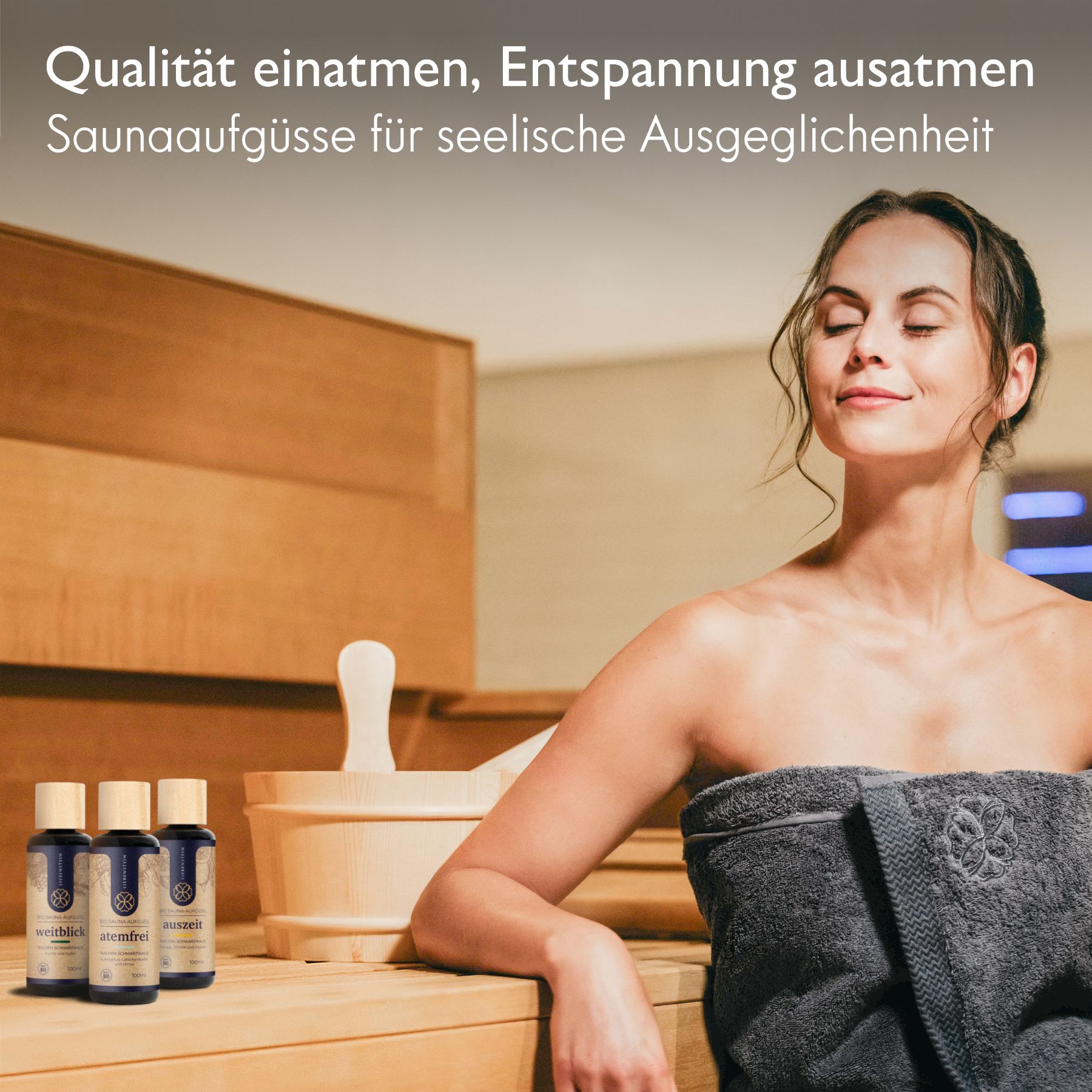 Liebenstein - BIO Saunaaufguss Set, Aufgussmittel - “Wohlfühl-Trio”