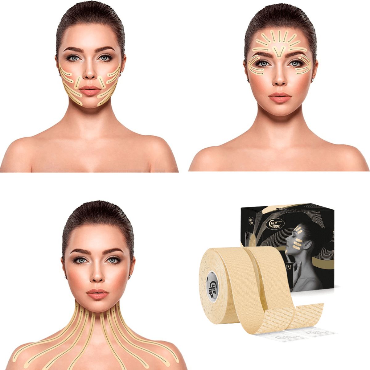 CureTape® Gesichts Tape Schmall, Beauty Tape, Face Tape