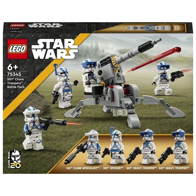 LEGO Star Wars 75345 Battle Pack Clone Troopers Legione 501, Modellino da Costruire con Cannone Gio
