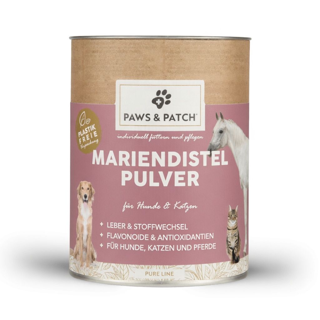 Paws&Patch Mariendistel Pulver für Hunde, Katzen & Pferde 120 g