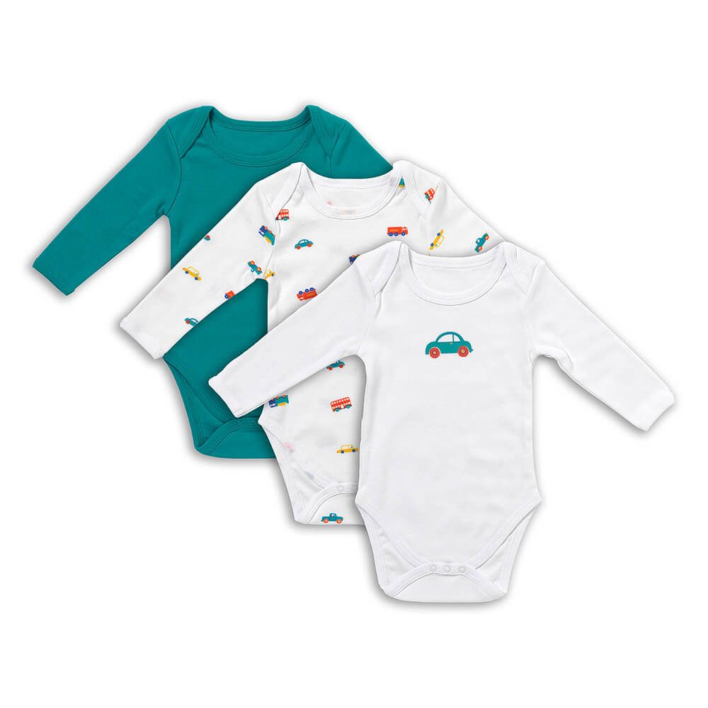 schlummersack Baby Body Langarm aus 100% Bio-Baumwolle Größe 80 Autos