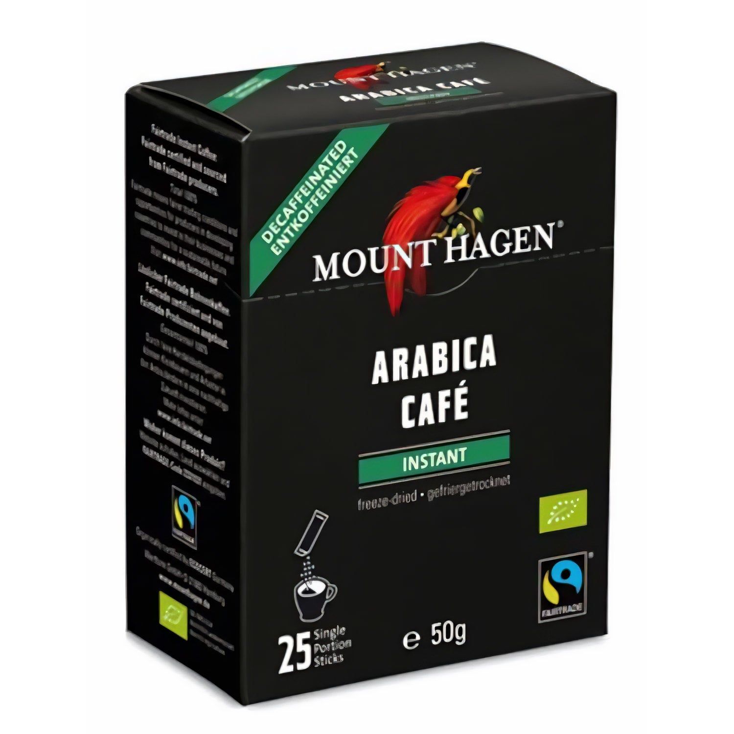 Mount Hagen bio & fair Arabica Kaffee, decaf Instant, 25 g Pulver