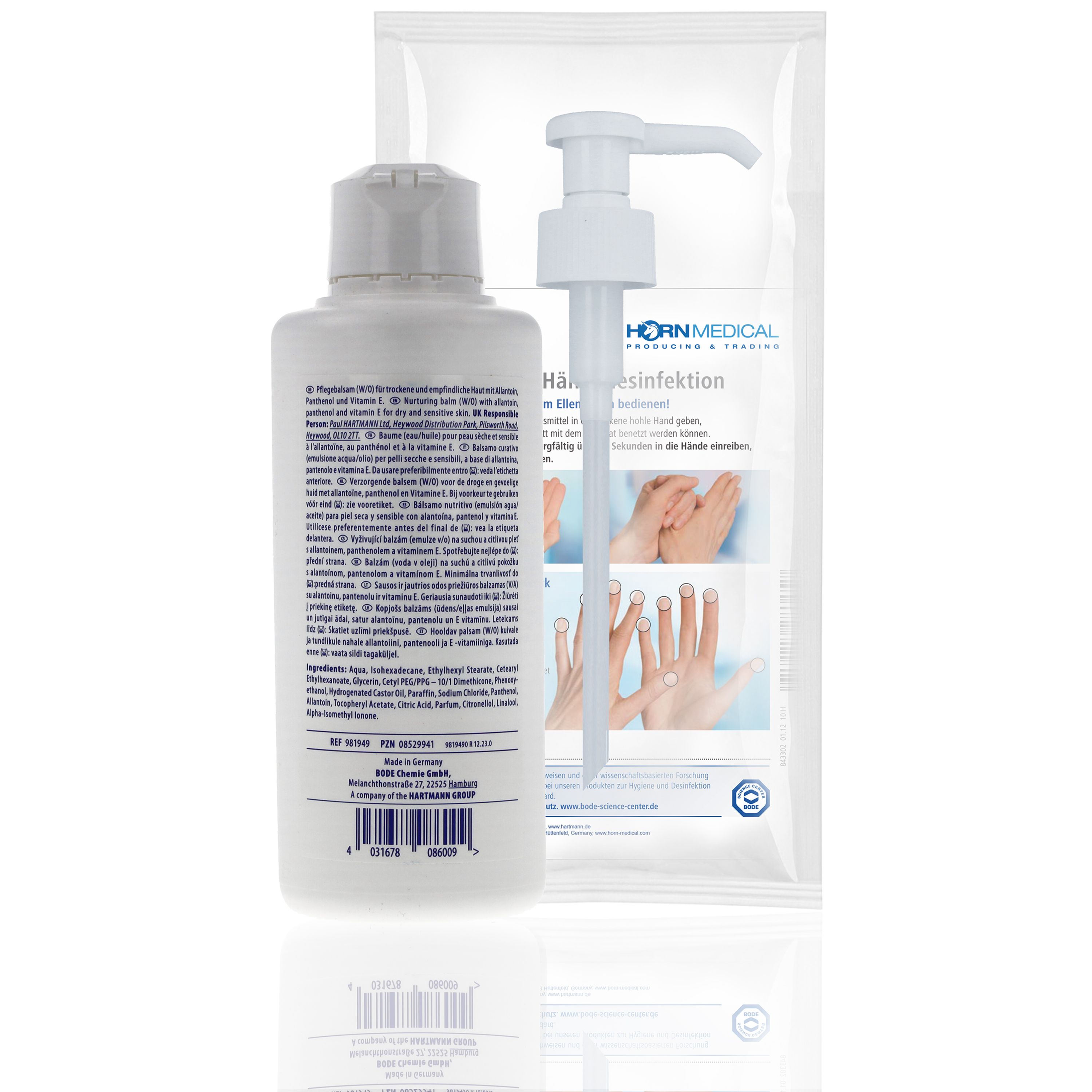 Baktolan balm - intensiv pflegender Wasser-in-Öl Hautbalsam inkl. Horn Medical Dosierpumpe