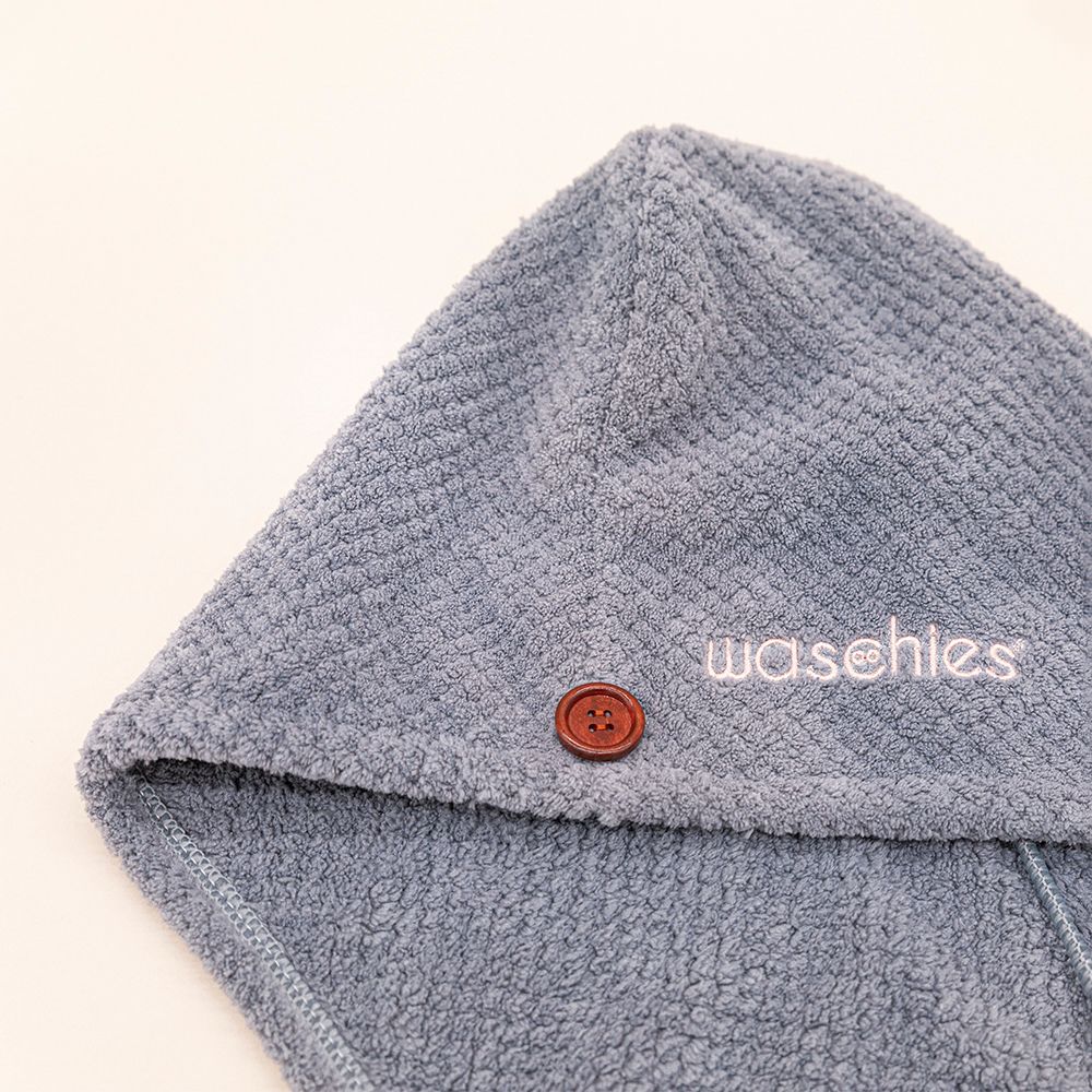 waschies Haar-Turban Grau