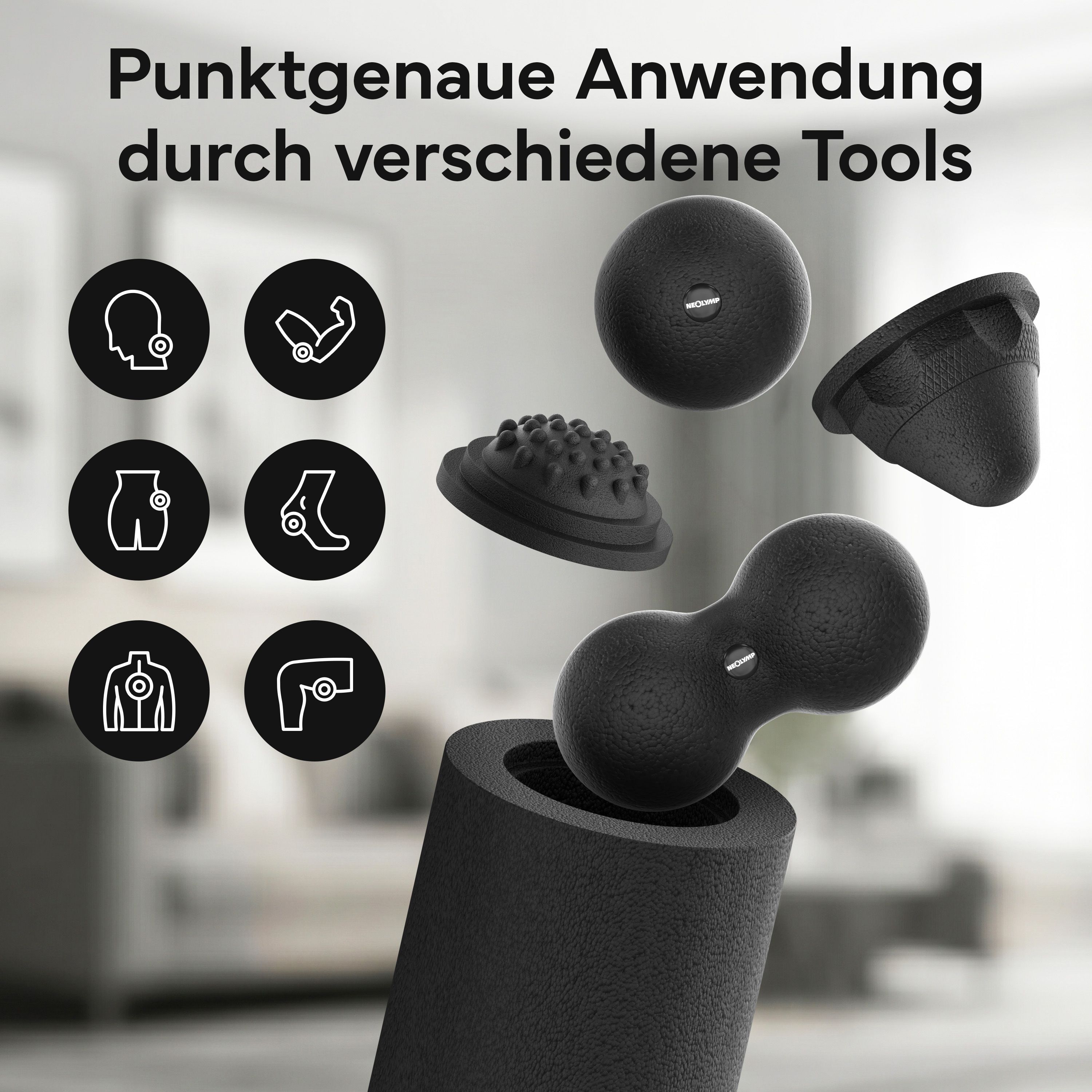 NEOLYMP 5 in 1 Faszienrolle Set