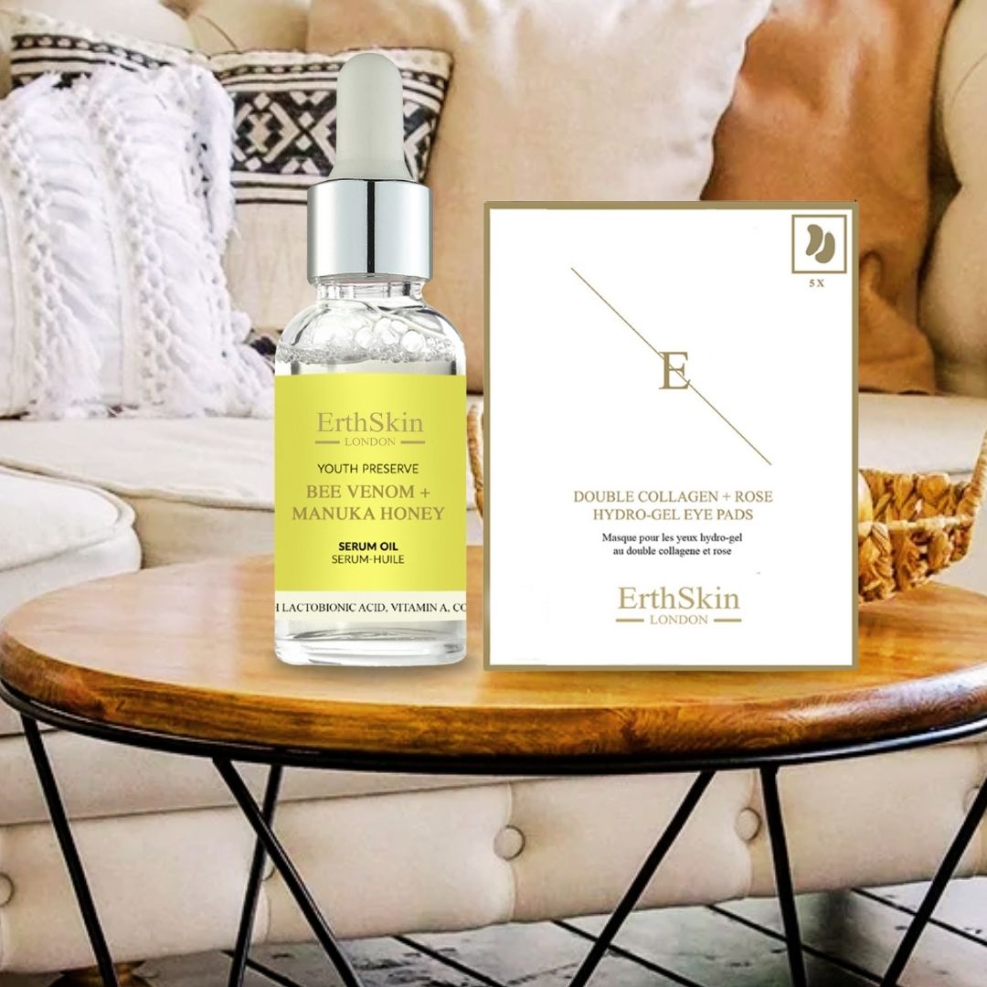 ErthSkin London Bienengift + Manuka-Honig-Serumöl + Doppelkollagen-Augenpads set