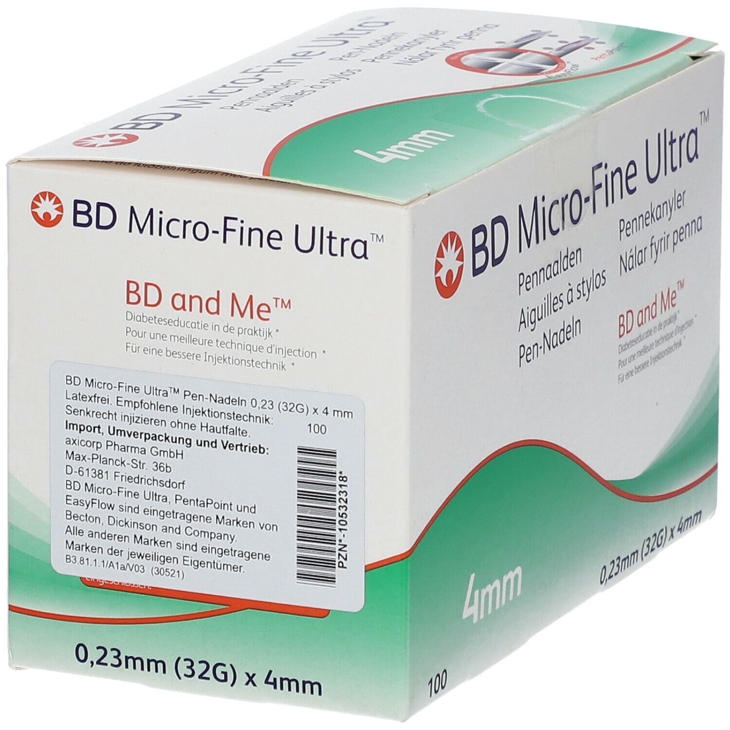 BD Micro-Fine Ultra™ + Pen Nadeln 0,23 x 4 mm 32 G