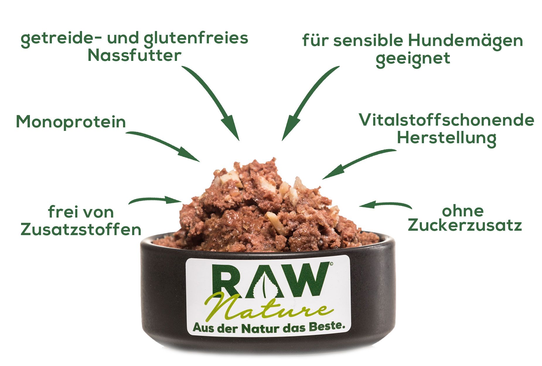 RAW Nature Nassfutter Pferd mit Kartoffeln, ideal für sensible Hunde