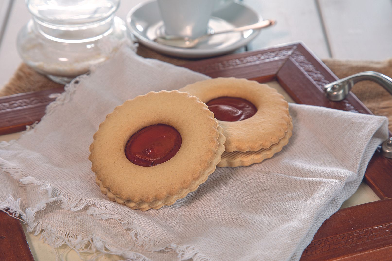 Occhio di Bue Senza Glutine con Marmellata di Albicocche - Napoleoni