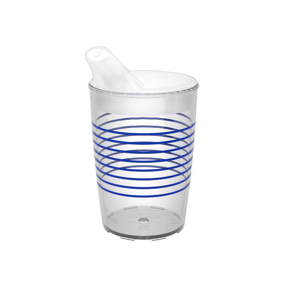 Ornamin Becher 830 Ringe blau mit Schnabelaufsatz klein 1 St