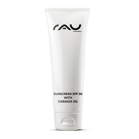 RAU Cosmetics Sonnencreme LSF50 - UVA & UVB Filter - Sunscreen SPF50 Pflege auch gegen Unreinheiten