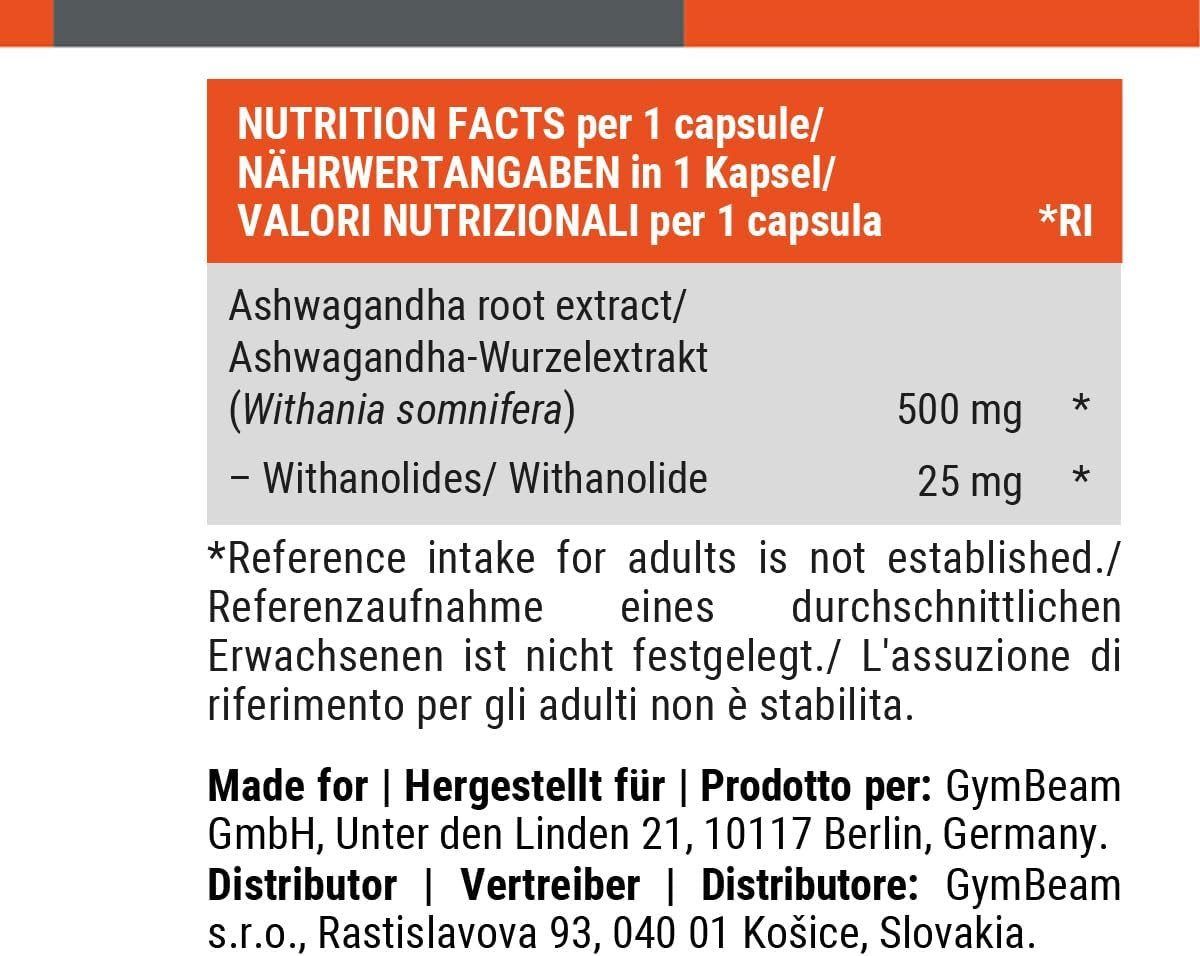 GYMBEAM Ashwagandha 500 mg Kapseln