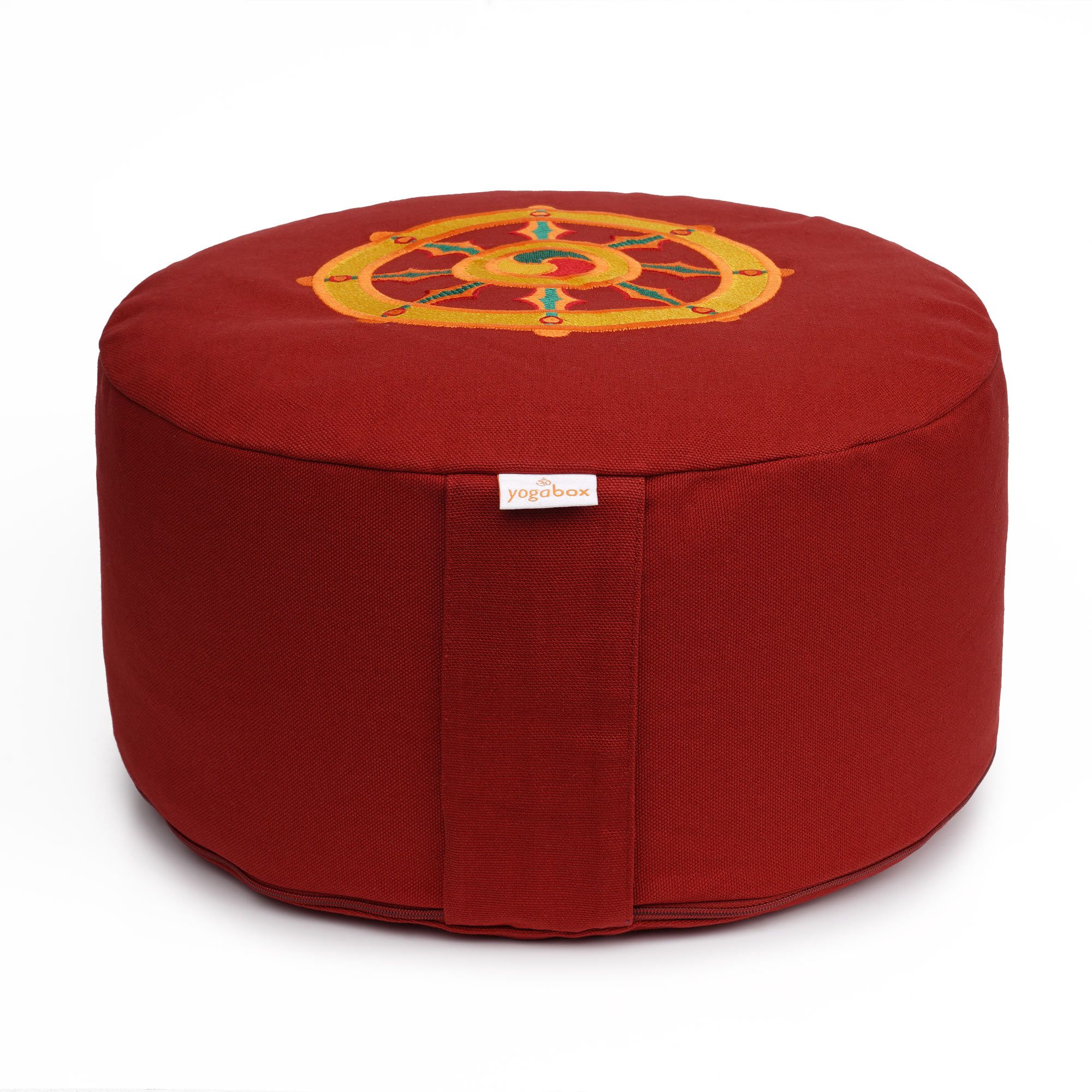 yogabox Meditationskissen Glückssitz® Rondo Dharmarad - bordeaux 33 x 15,0 cm 1 St