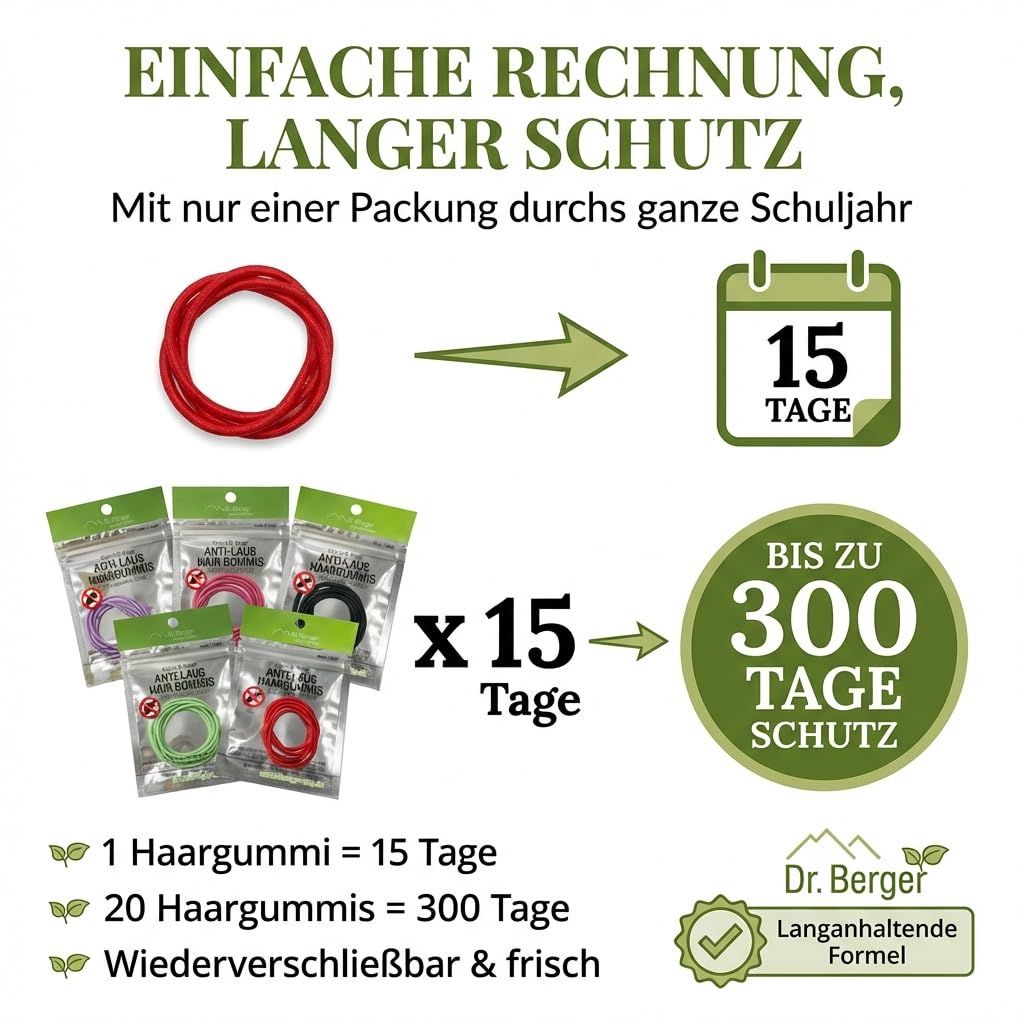 Anti-Laus Haargummis gegen Kopfläuse
