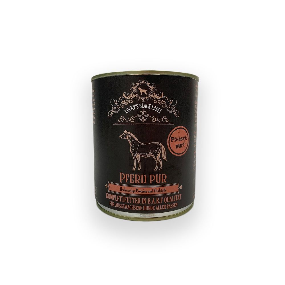 Lucky's Black Label Pferd pur für Hunde