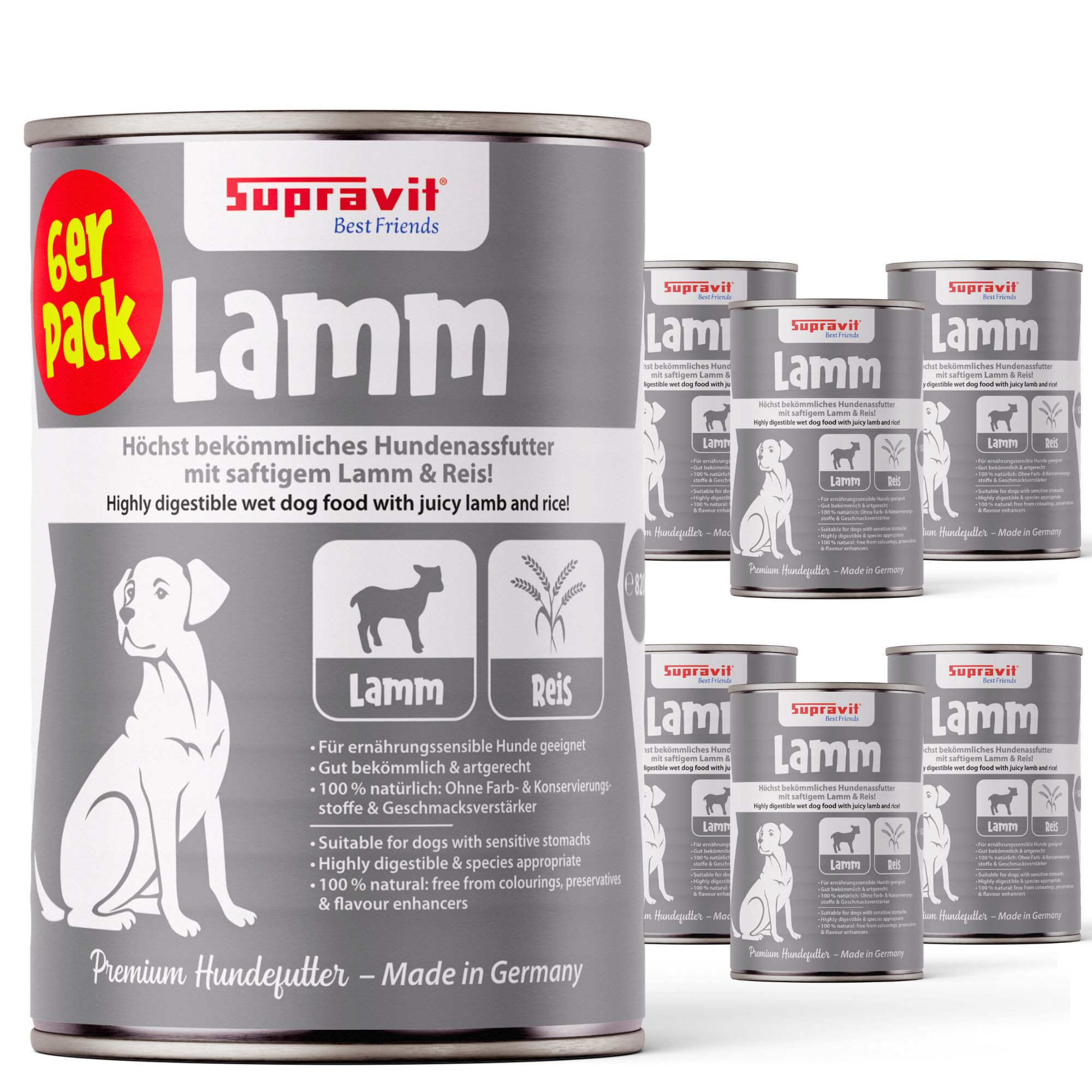 Supravit Hundenassfutter Dosenfutter für Hunde
