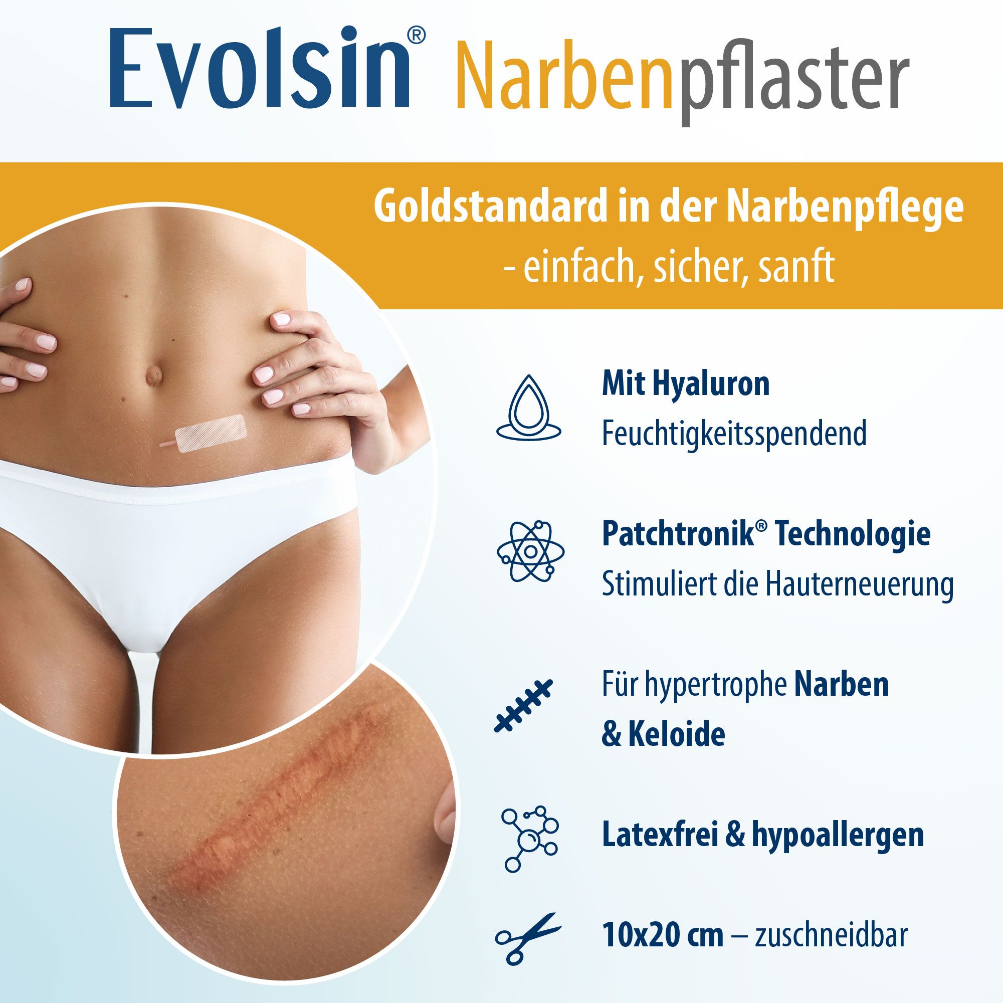 Evolsin Narbenpflaster mit Hyaluron