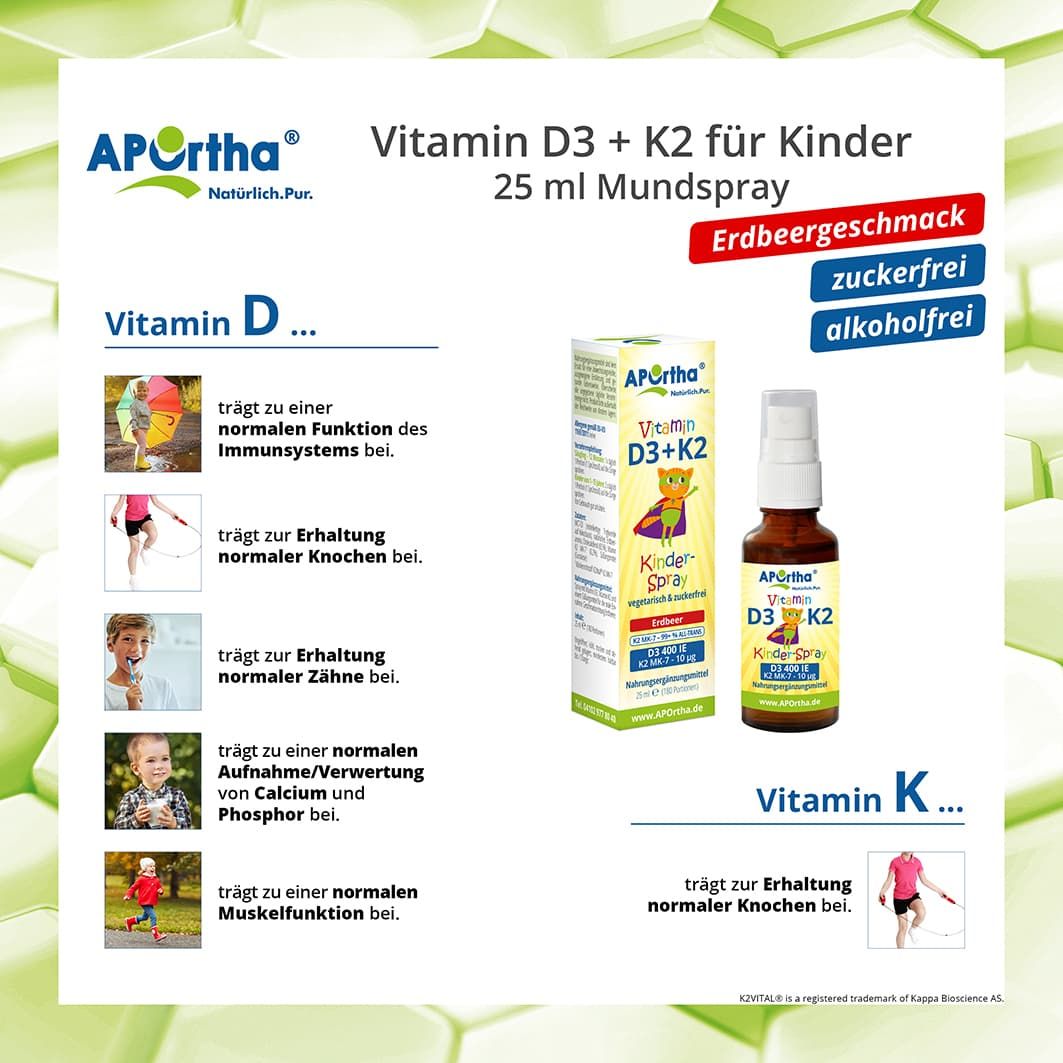 APOrtha® Vitamin D3 + K2 - Kinder-Spray