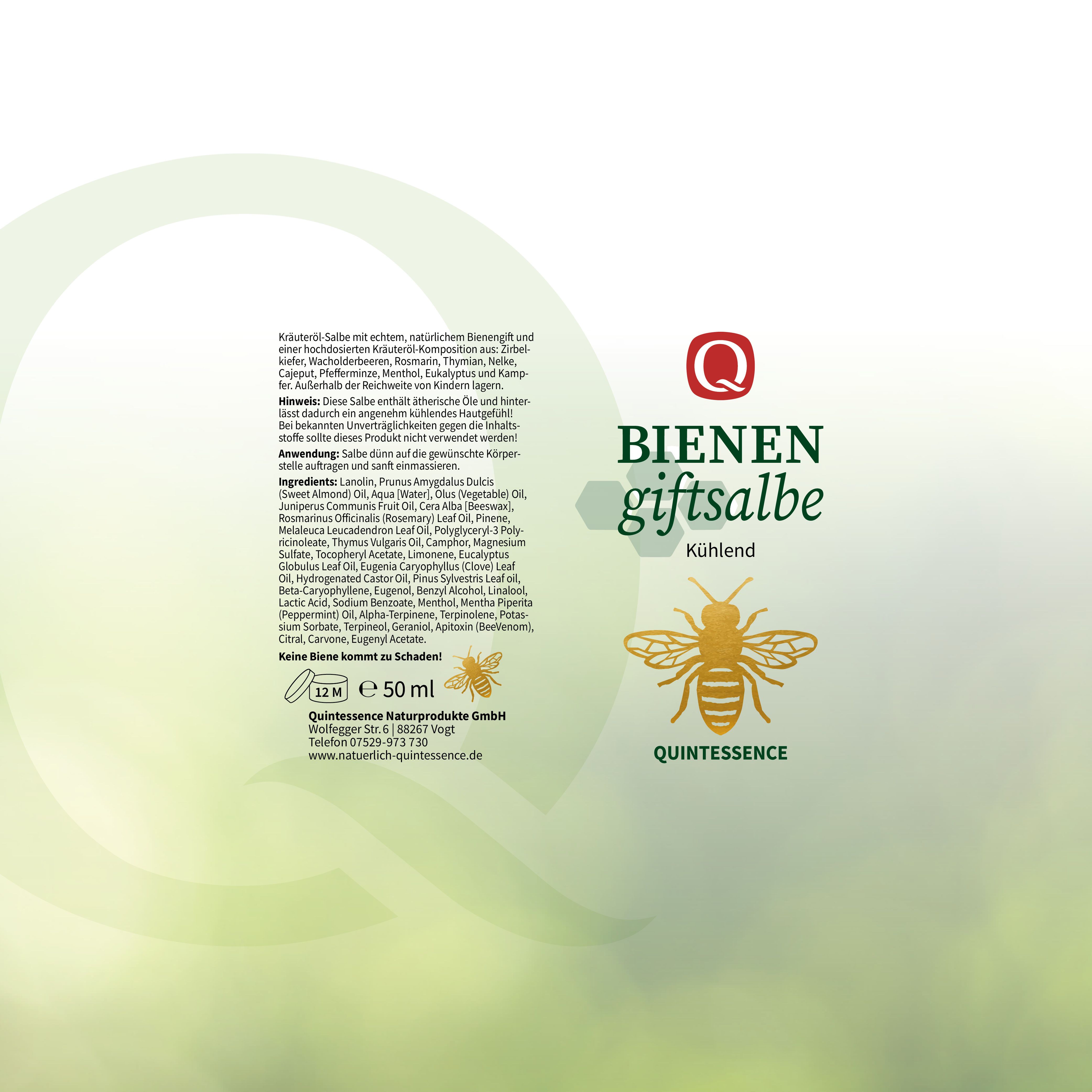 Bienengiftsalbe kühlend  von Quintessence