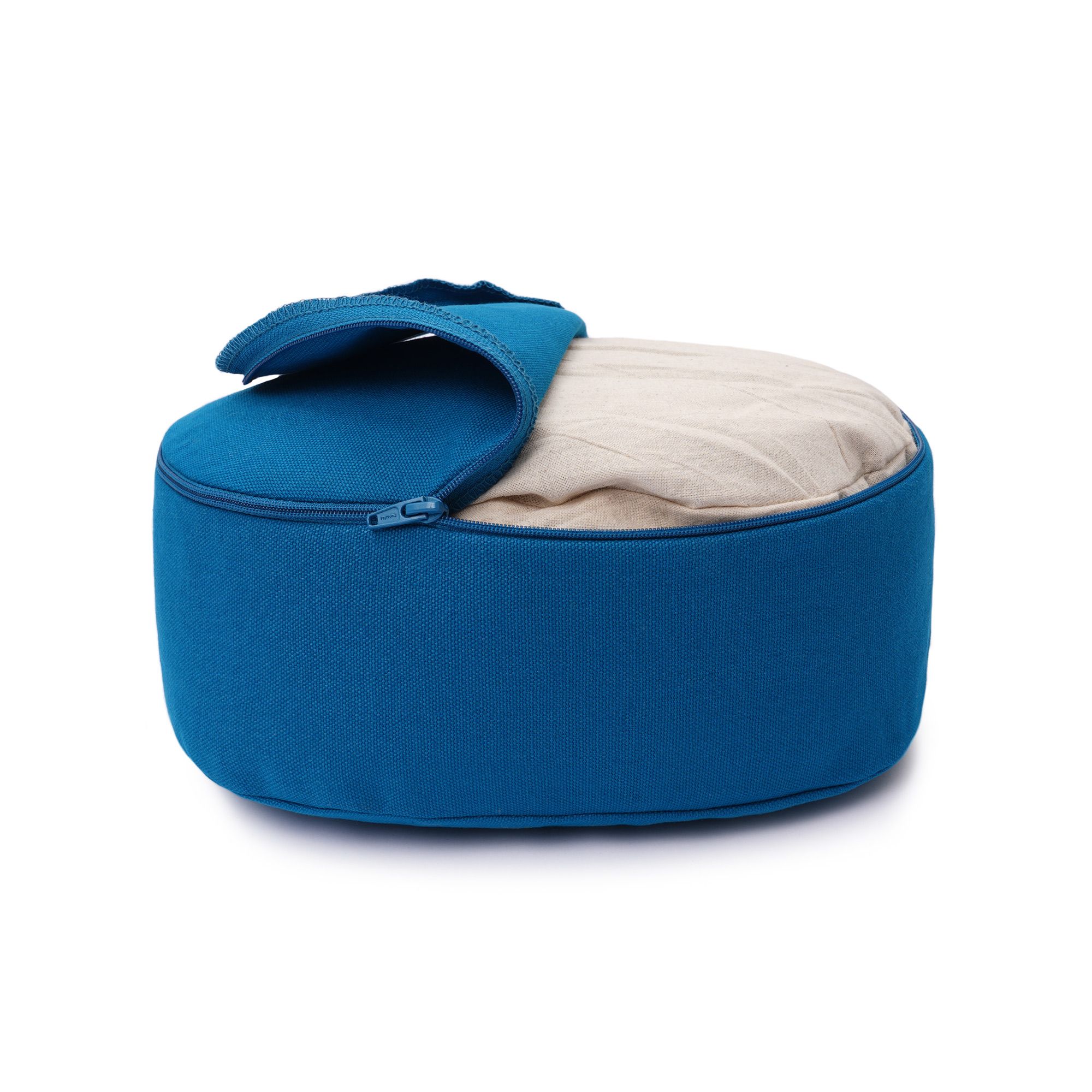 yogabox Yogilino® Reise Meditationskissen mini oval BASIC - petrol - 26 x 21 x 9 cm