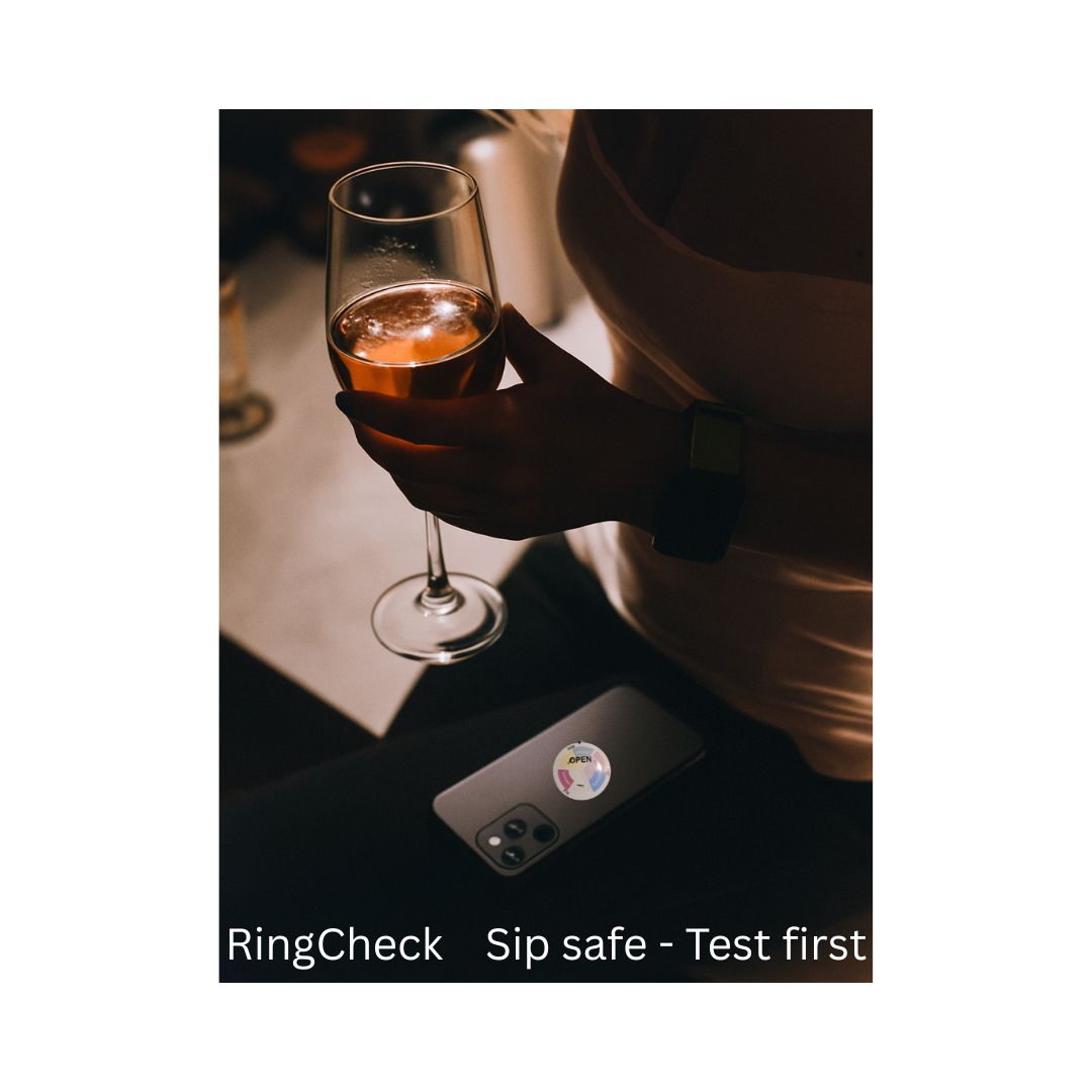 RingCheck CheckUrDrink - Schnelltest zum Nachweis von K.O.-Tropfen, DrinkCheck