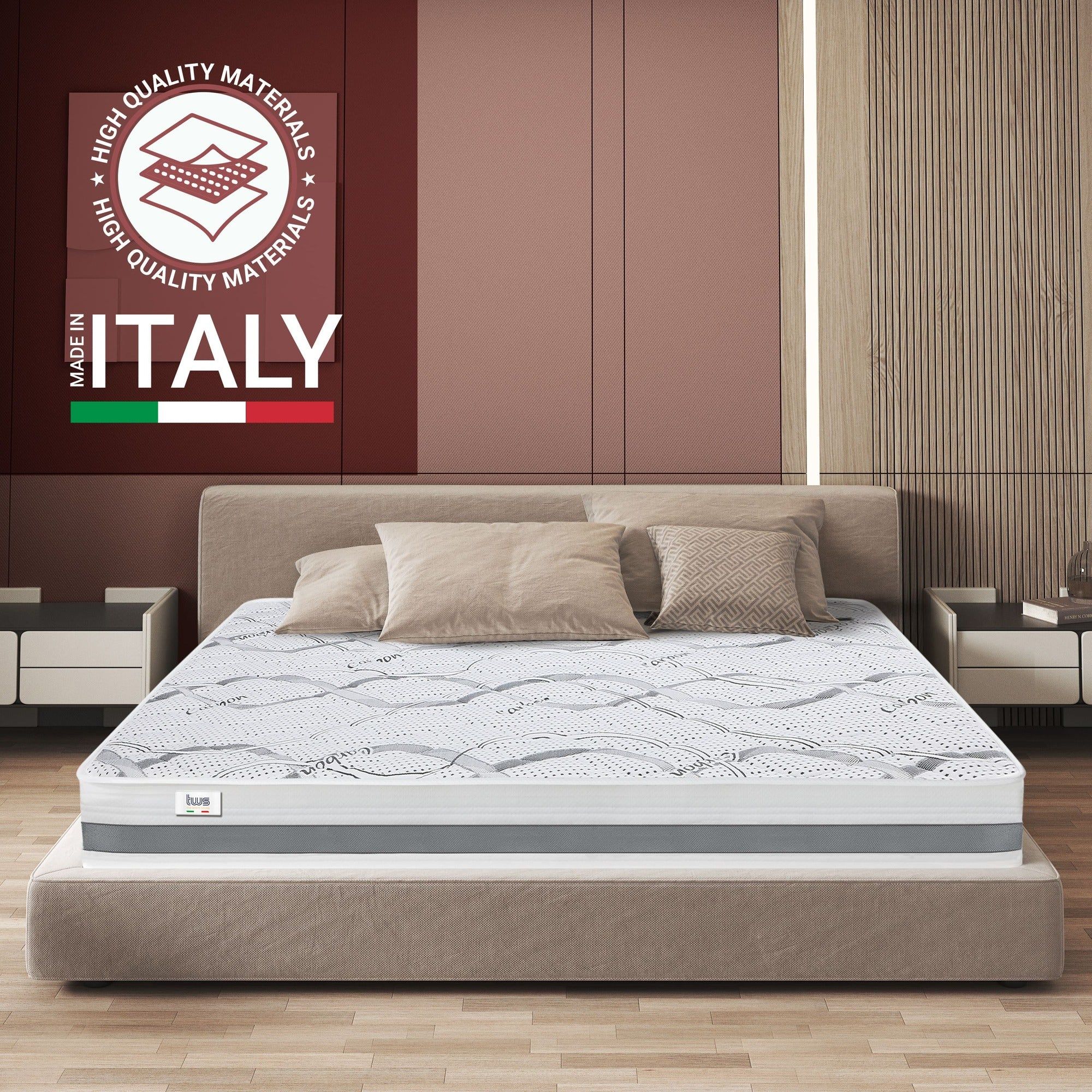 The White Stone Memory Foam Matratze 170x190 cm Höhe 27 cm
