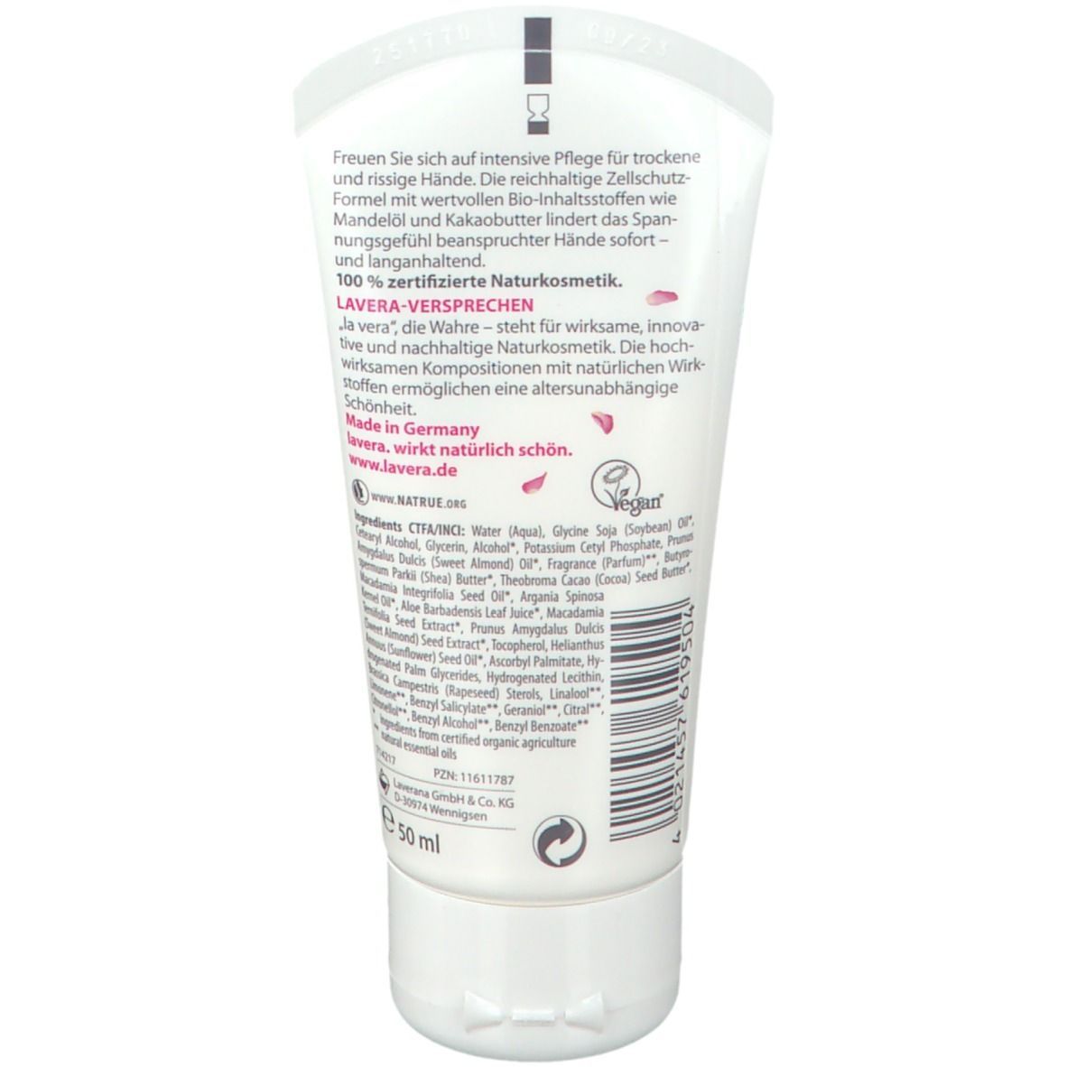 lavera SOS Hilfe Handbalsam Bio-Macadamianussöl & Bio-Karitébutter