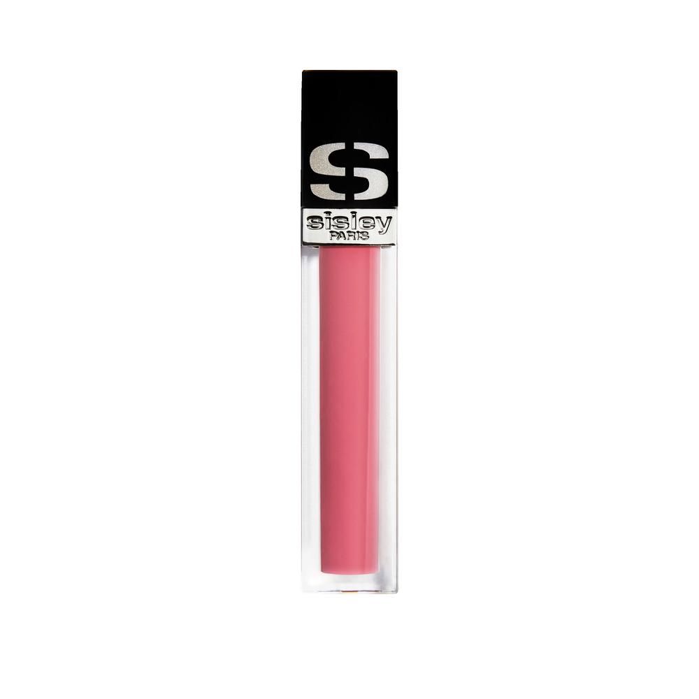Lippen-Gloss mit glänzendem Effekt. Transparente Hülle mit rosa Inhalt. Schwarzer Deckel mit weißem Logo und Schriftzug Sisley Paris.