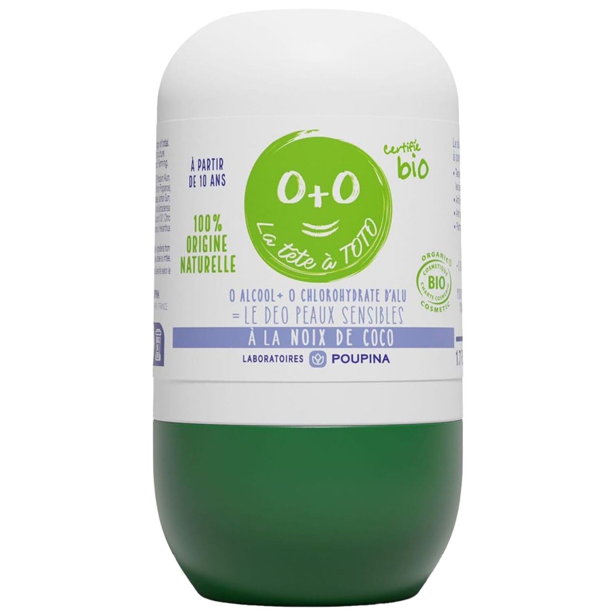 Poupina Deodorant Empfindliche Haut Bio-Kokosnuss 9,4x4,8x4,8 cm
