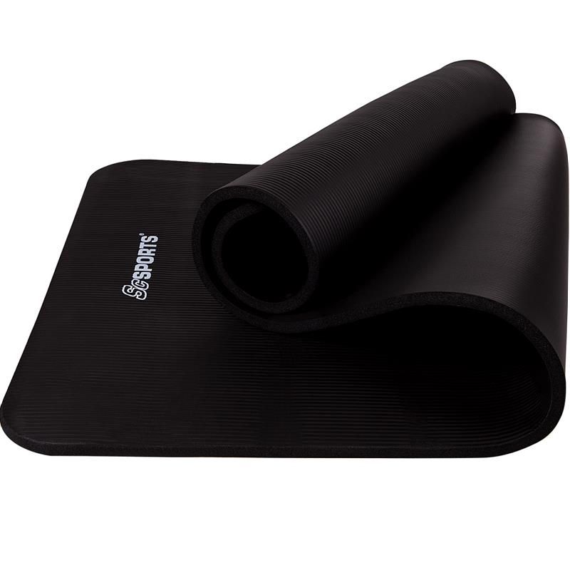 ScSPORTS® Gymnastikmatte 190 x 60 x 1,5 cm schwarz
