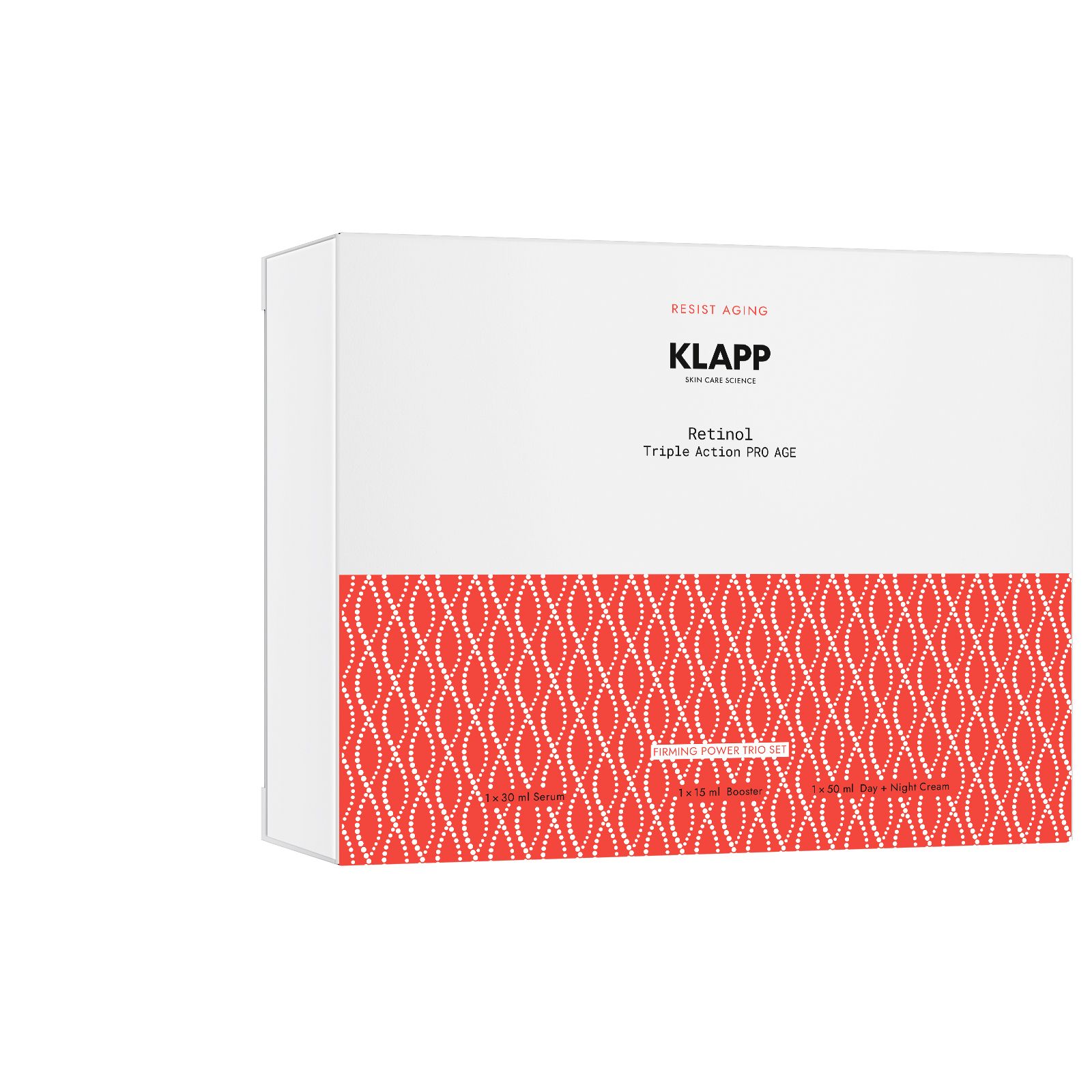 Klapp Resist Aging Retinol Triple Action PRO AGE Power Trio Set.