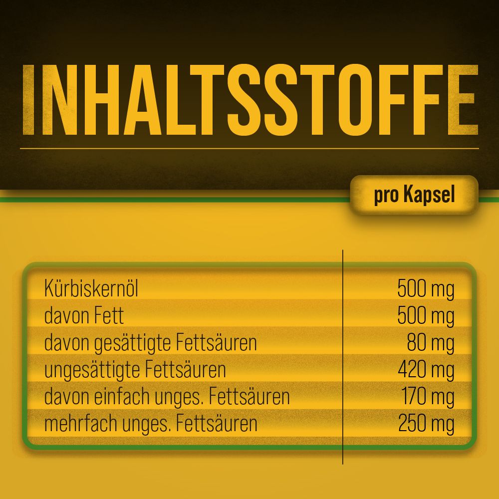 Sanct Bernhard Kürbiskernöl 500 mg Kapseln