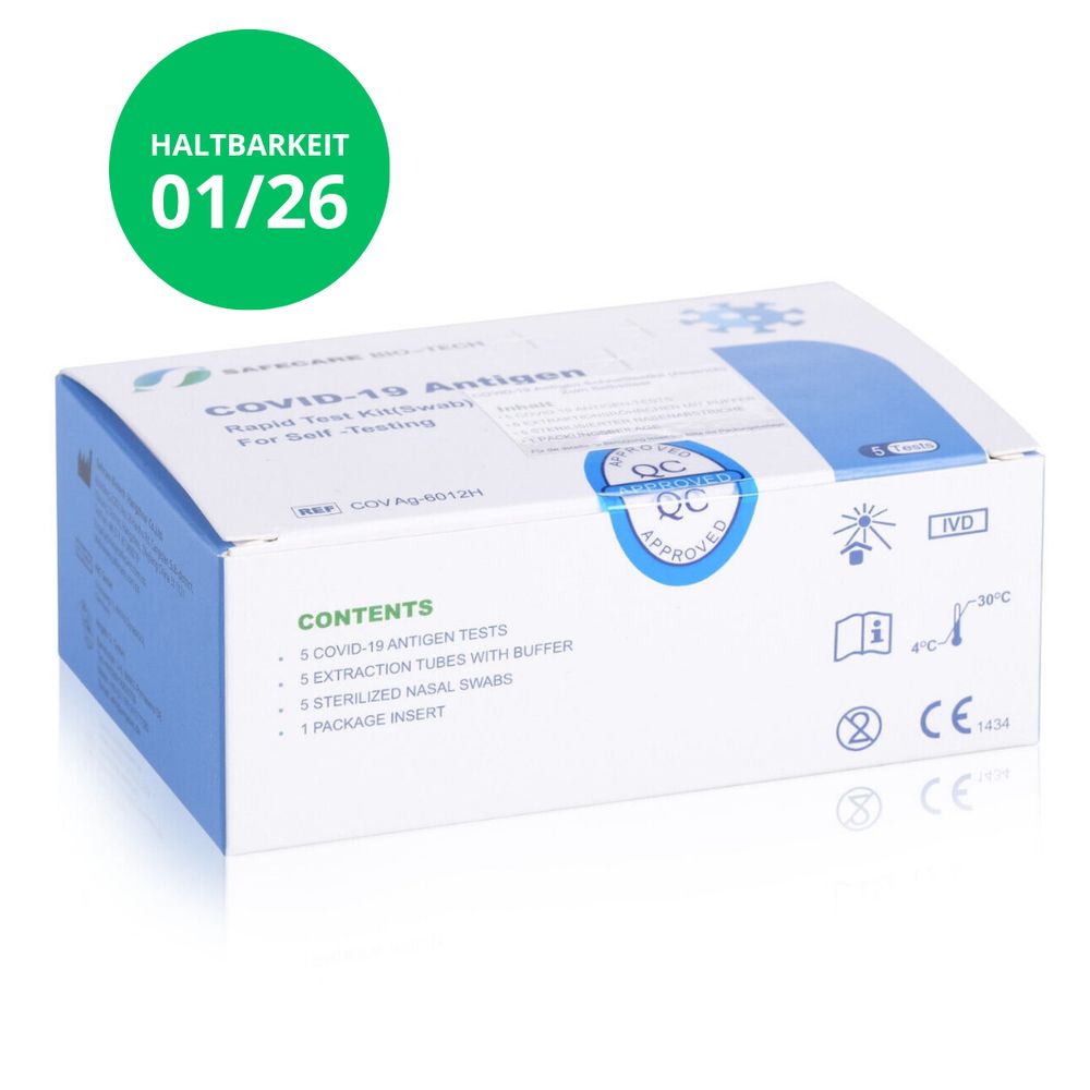 Safecare Bio-Tech Covid-19 Laien Nasal - Schnelltest mit CE 1434