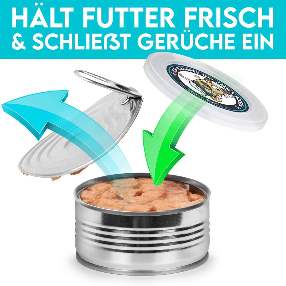 HUND IST KÖNIG® Dosendeckel, Deckel für Dosen halten Tierfutter frisch, schließen Gerüche ein