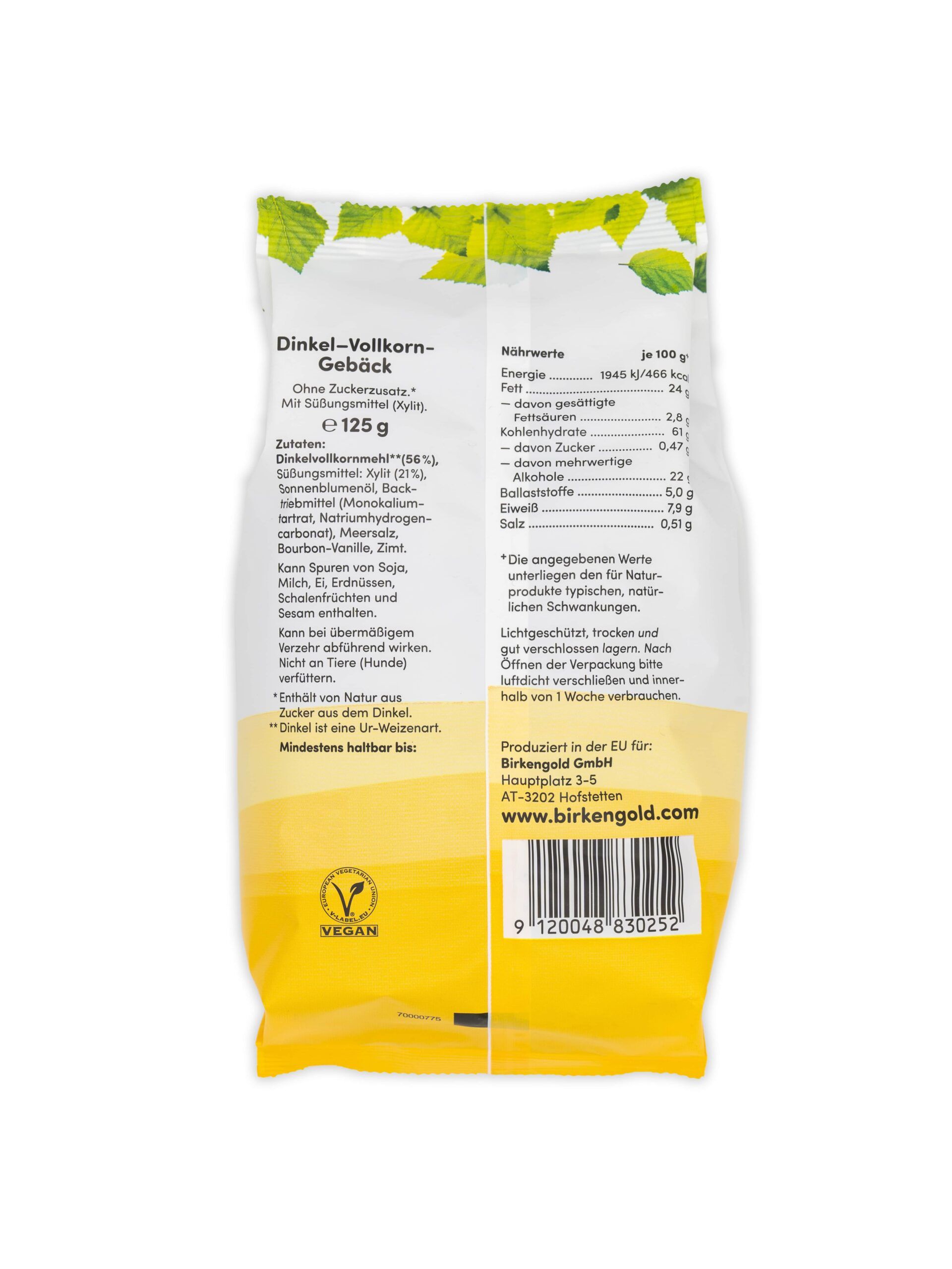 Birkengold Dinkel-​Vollkorn-Kekse