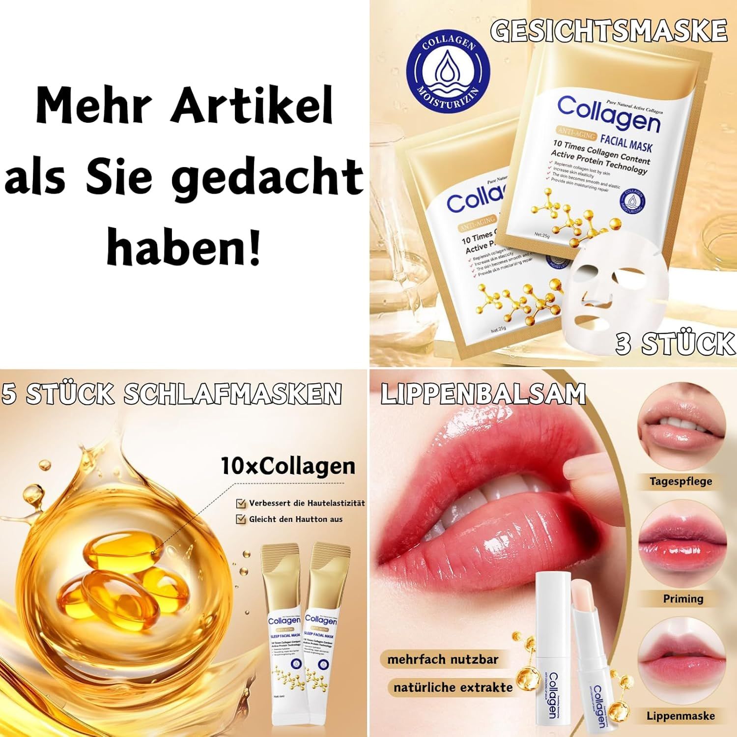 SUMMISHI Collagen Skincare Set, Anti Aging