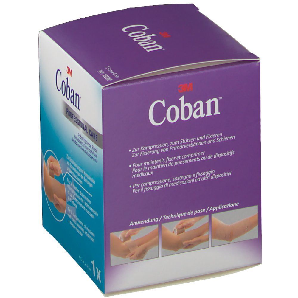 3M Coban Stütz- und Fixierverband 7,5 cm x 4,5 m hautfarben