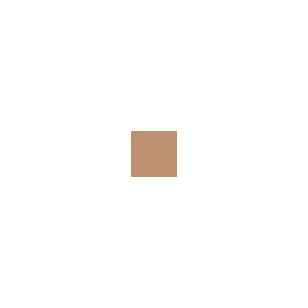 Quadratische Probe der Foundation-Farbe. Helle, beige-braune Farbe.